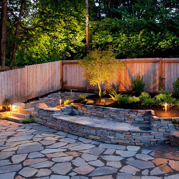 Urban backyard